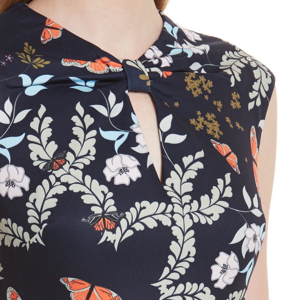 NWT $315 Ted Baker London Kiarra Kyoto Gardens Sheath Dress in size 0! - Picture 6 of 8